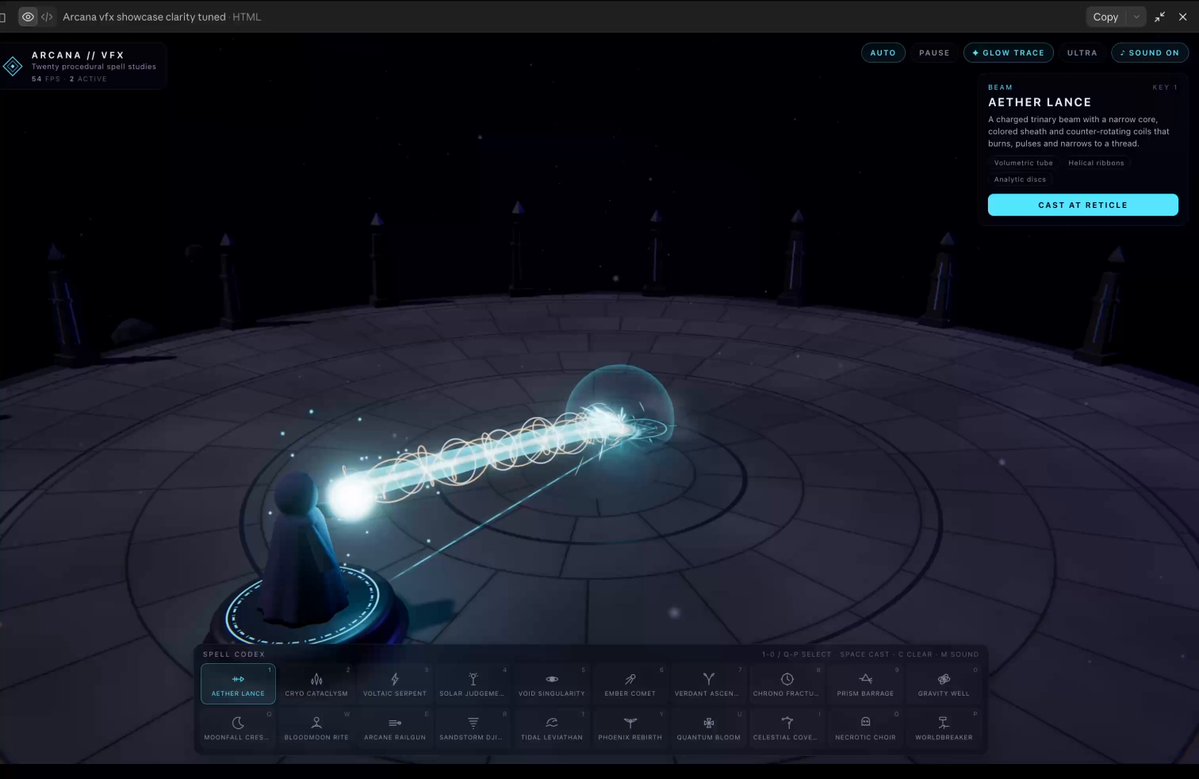 Procedural visual effects and sound demo