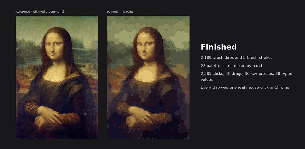 Replicating the Mona Lisa in JS Paint