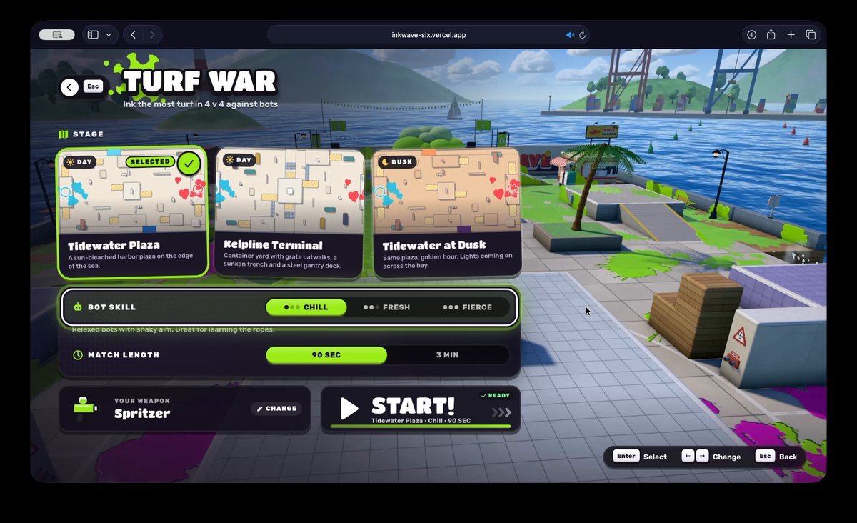 Splatoon style game gameplay demo