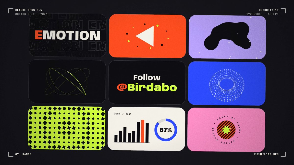 Single-prompt motion design test with generated audio