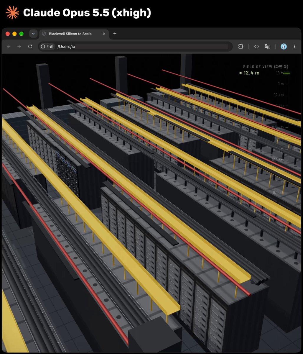 3D zoom animation from datacenter to silicon atom