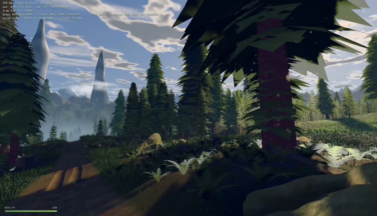 Procedural 3D world with code