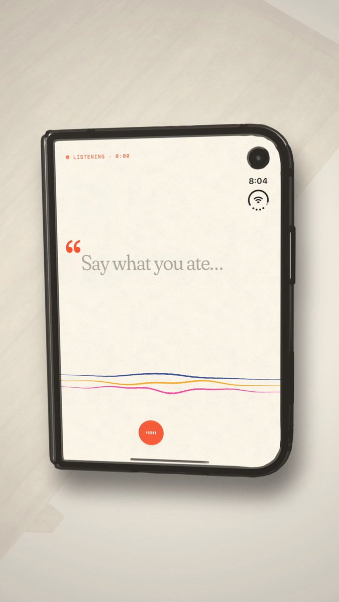Calorie tracker app prototype with voice and music