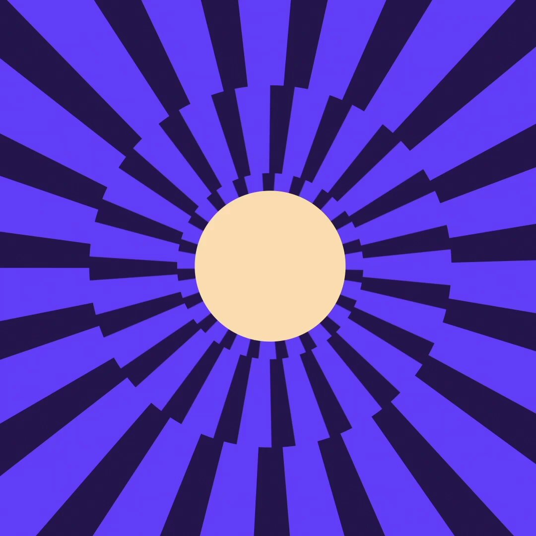 A motion design video created with code