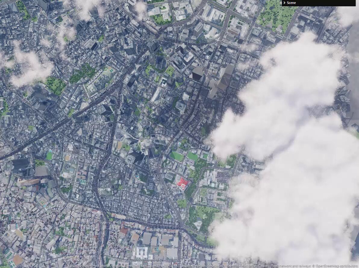 A procedural 3D Tokyo simulation in Three.js