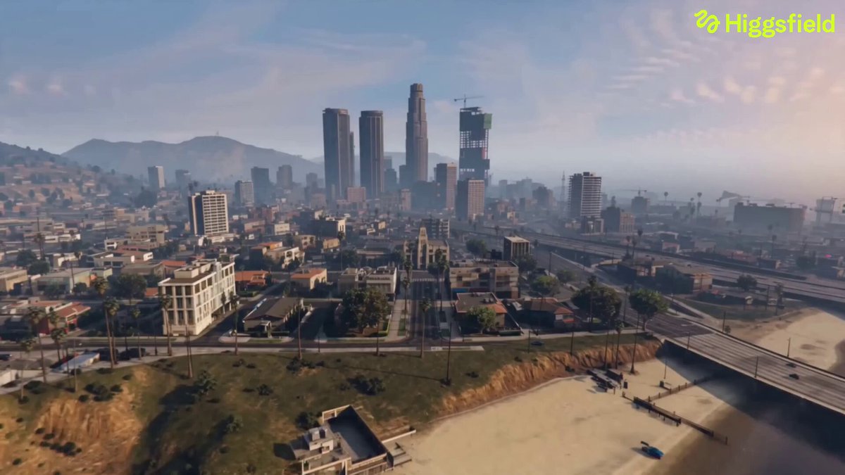 Open-world heist and police pursuit sequence