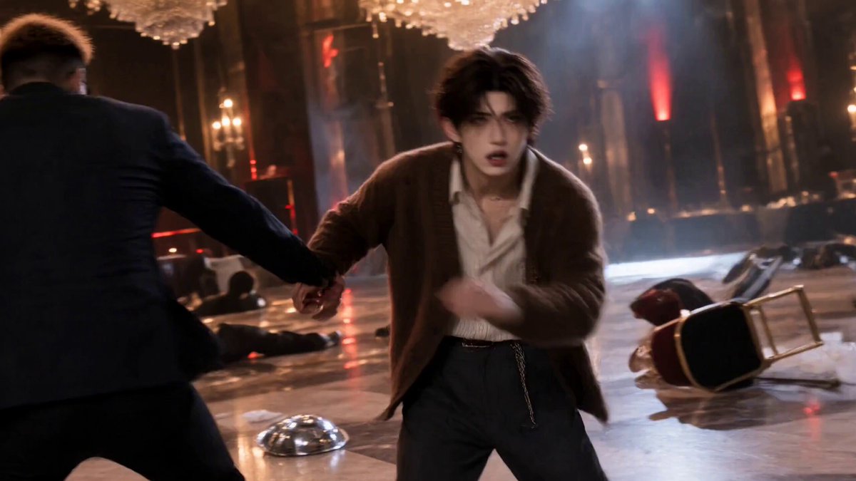 Fictional death game movie scene