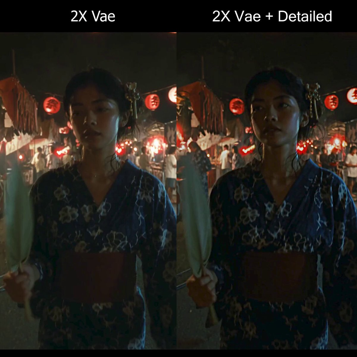 Detail VAE upscale quality and latency comparison
