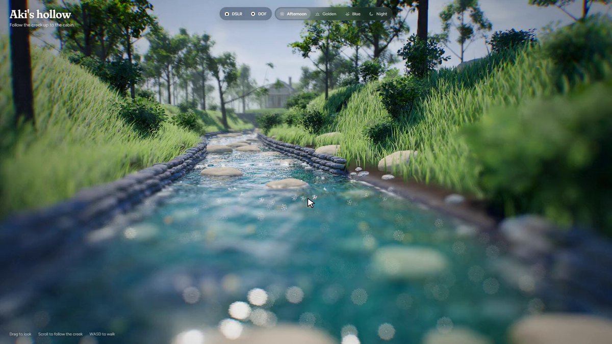 Cozy Creek Scene in Three.js Comparison