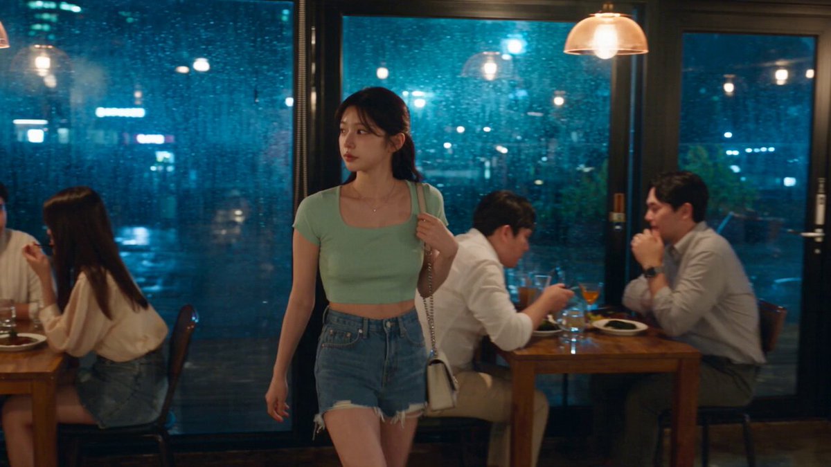 Rooftop restaurant emotional confrontation scene