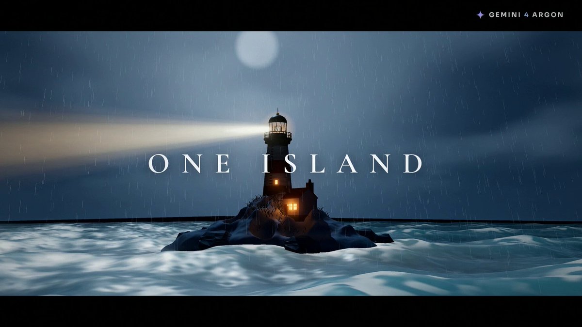 Storm-lashed lighthouse rendered in Three.js