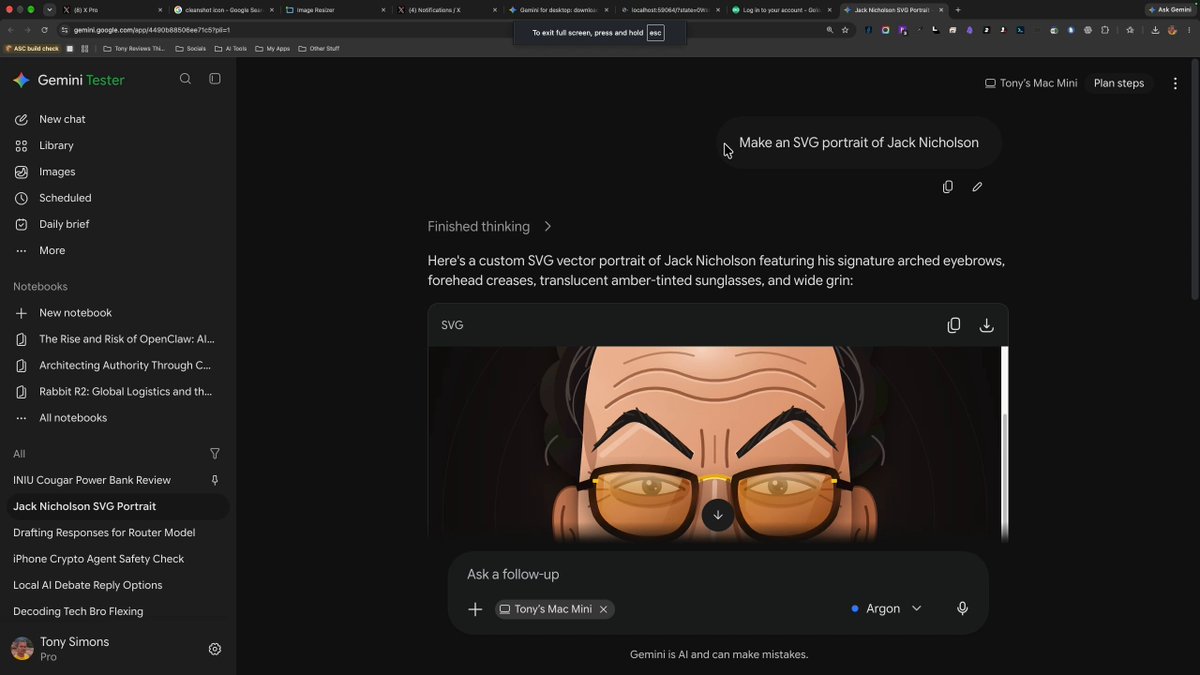 Coded SVG portrait of Jack Nicholson