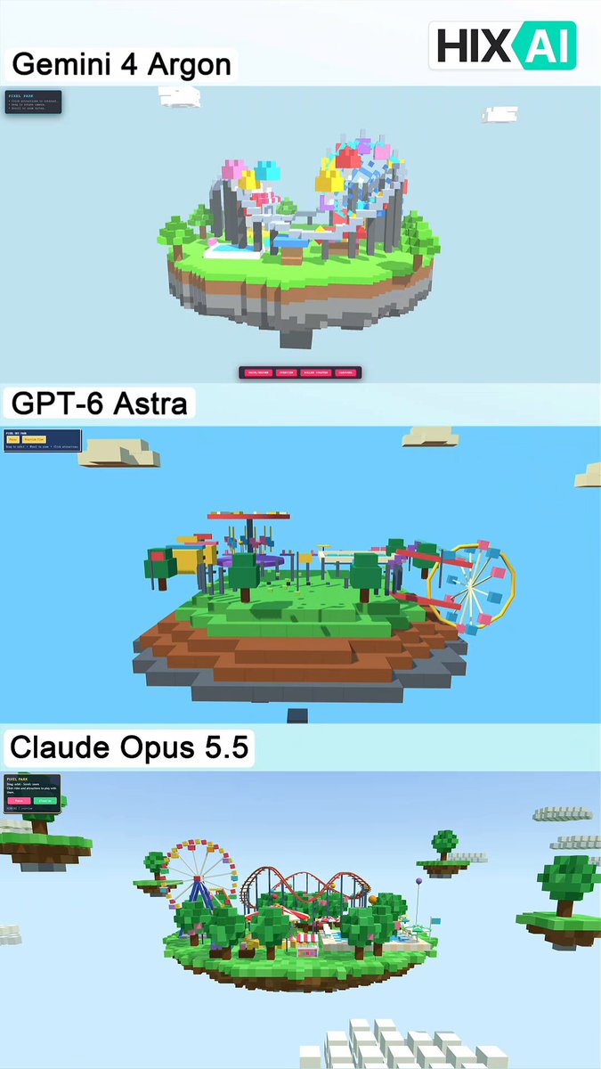 Pixel art amusement park prompt comparison