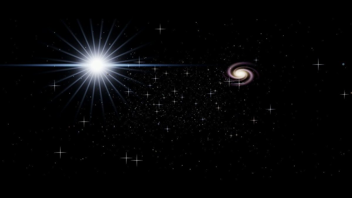 A trip through space animation