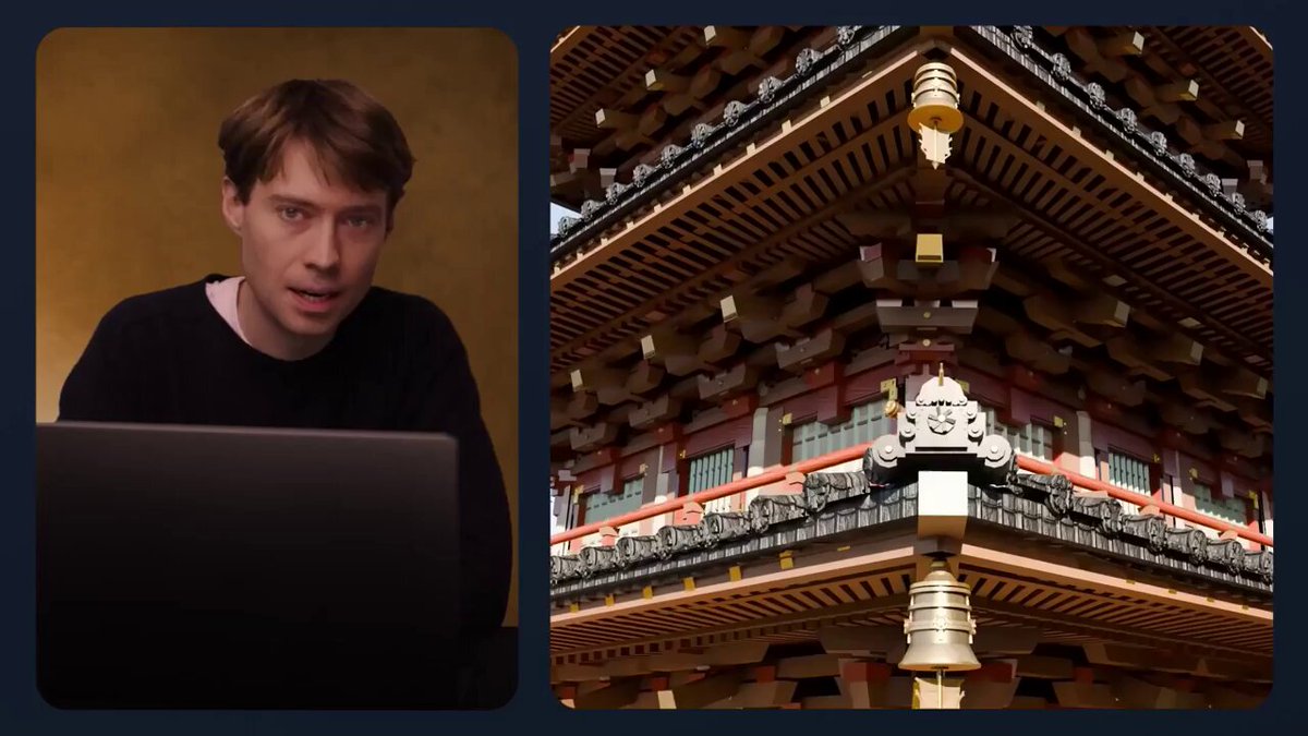 Blender pagoda complex created using multi-agent workflow