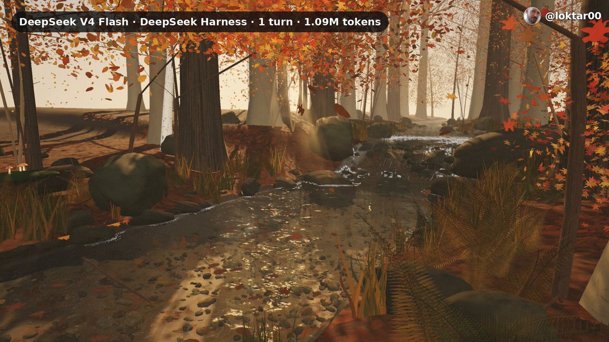 A Relaxing Autumn Scene Generated by DeepSeek