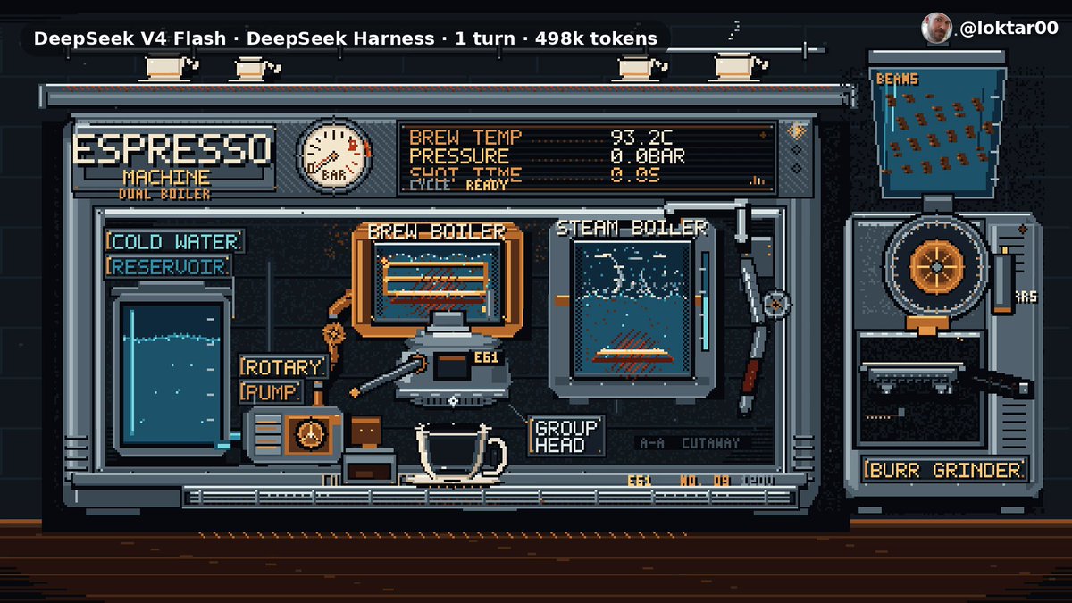 Pixel art cross section of an espresso machine