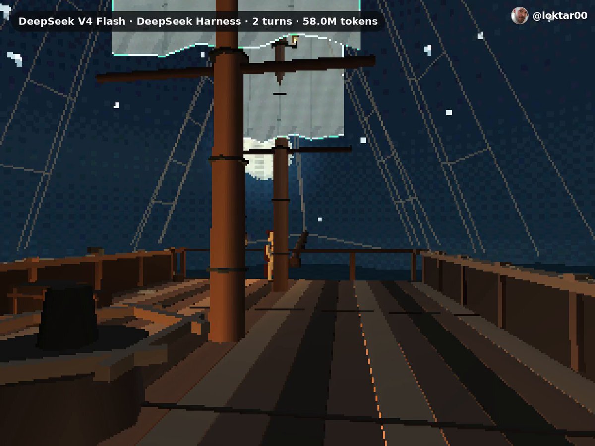 Ghost pirate ship 3D demake