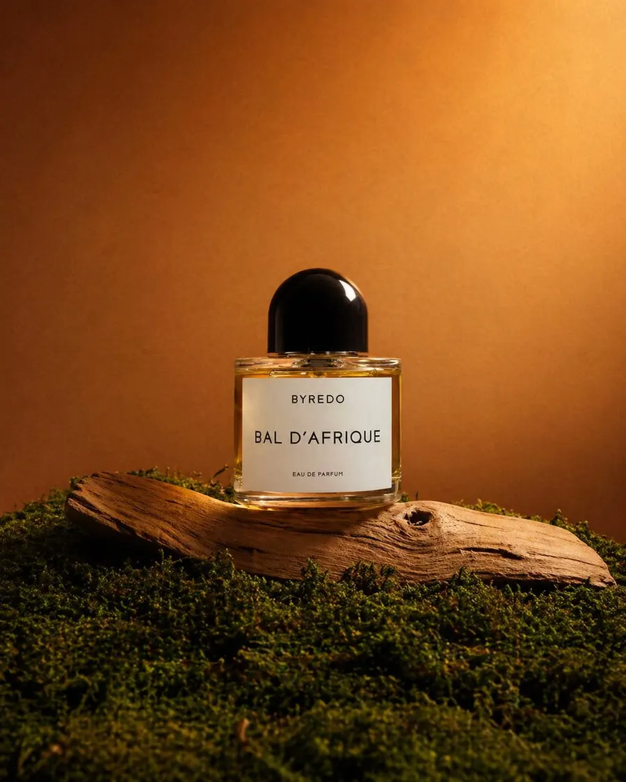 Editorial Perfume Shot on Moss