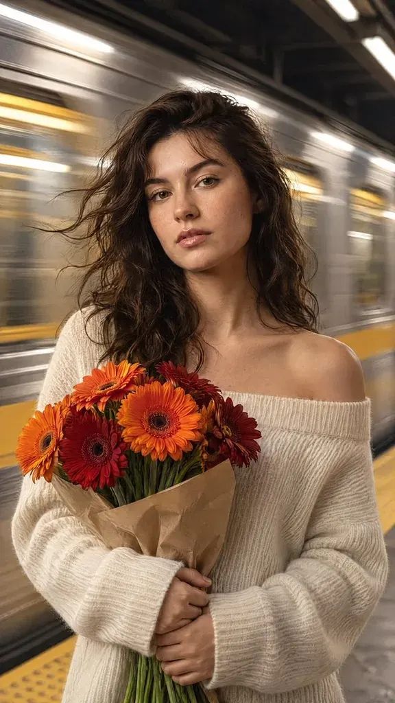 Cinematic Portrait on a Subway Platform