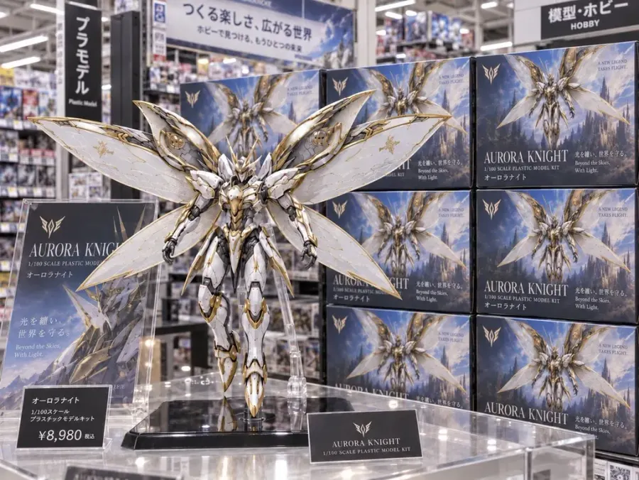 Photoreal Model Kit of White and Gold Paladin