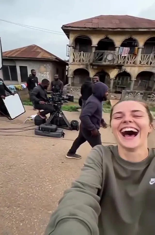 Filming on location