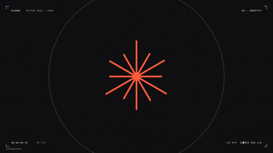 A dynamic motion graphics showreel generated from code