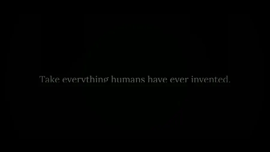 Animated film of human progress into the future