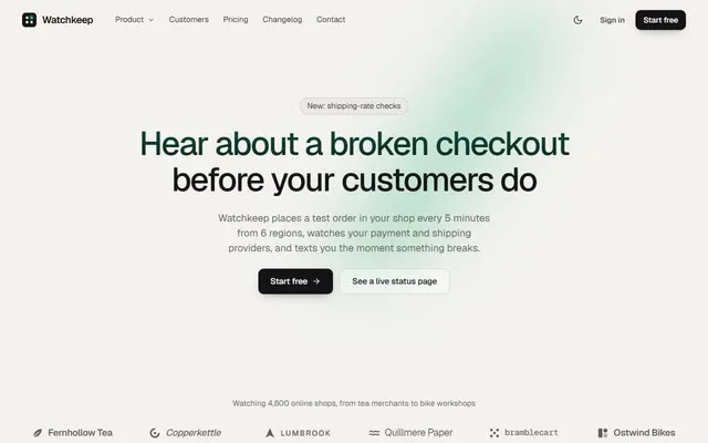 Beacon SaaS landing preview