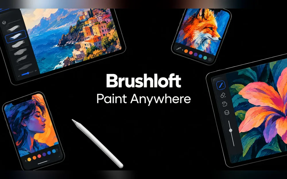 Black canvas device gallery preview