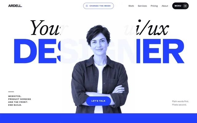 Cobalt Serif freelancer site preview