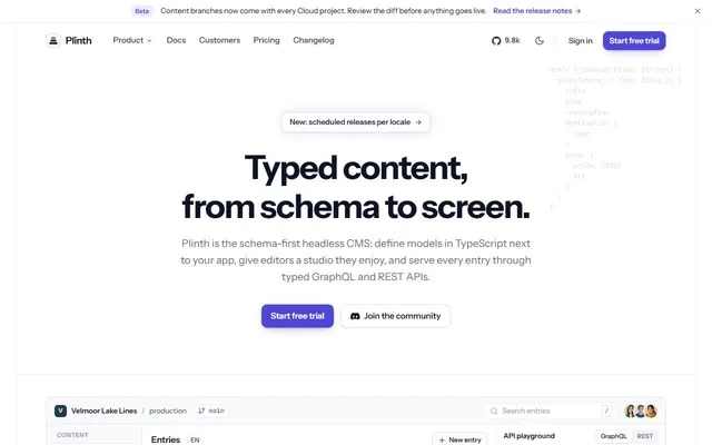 Contexa headless CMS site preview