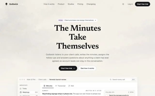 Editorial Ink product site preview