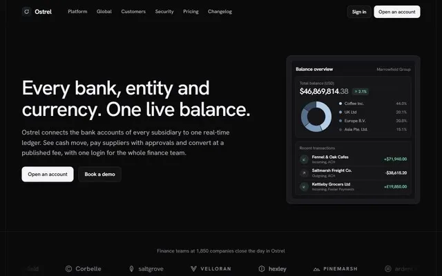 Finora business banking site