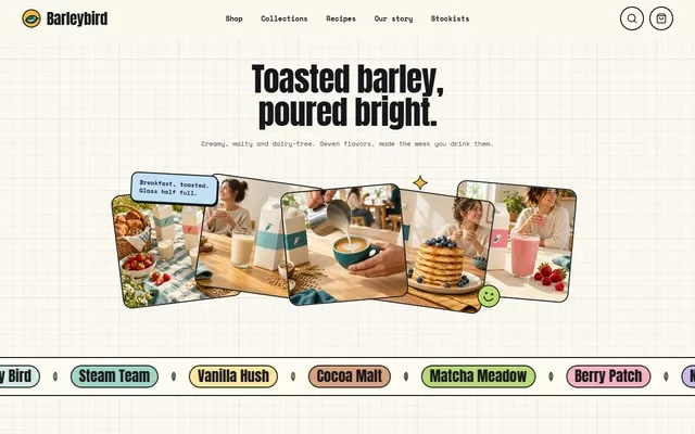 Gridpaper beverage brand site preview