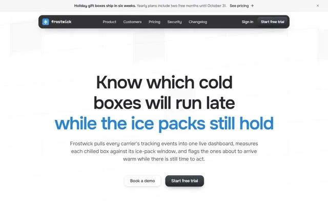 Meridian analytics marketing site preview