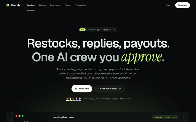 Mint Noir AI SaaS landing preview