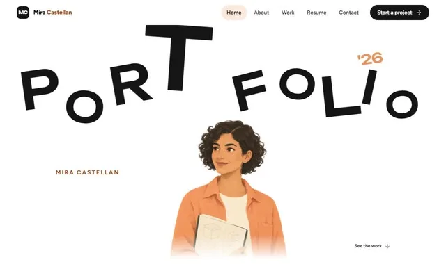 Playful UI/UX designer portfolio preview