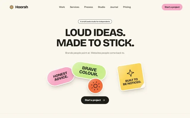 Sticker brand studio site preview